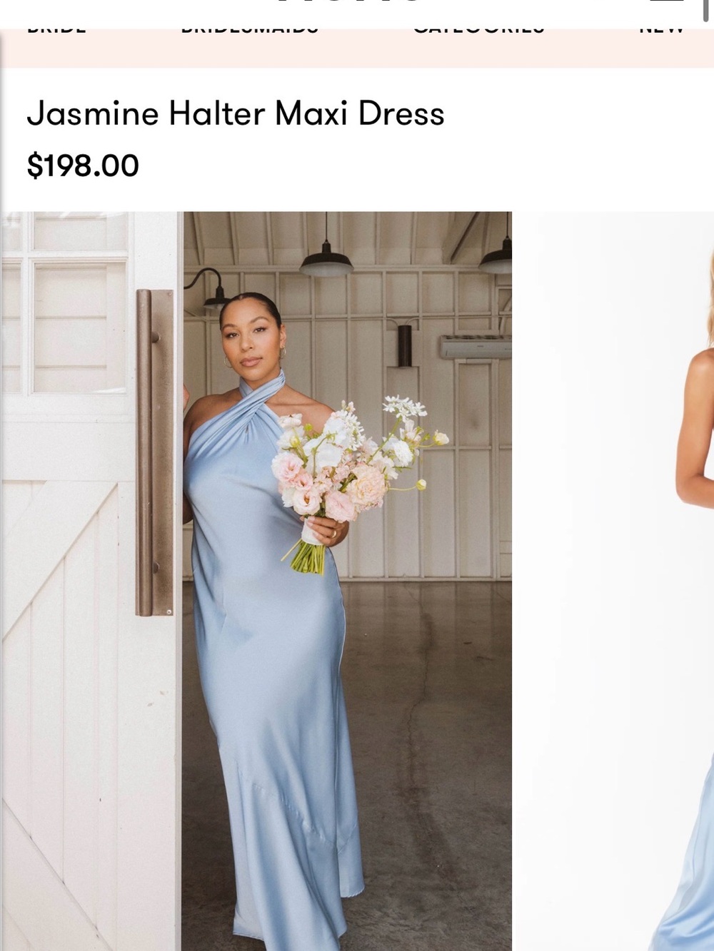 Show Me Your MuMu Jasmine Halter Maxi Dress - Light Blue